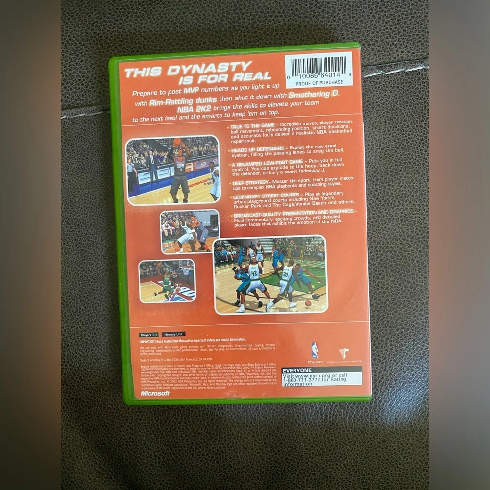 NBA 2K2 (Microsoft Xbox, 2002)